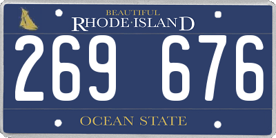 RI license plate 269676