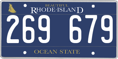 RI license plate 269679