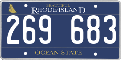 RI license plate 269683