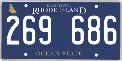 RI license plate 269686
