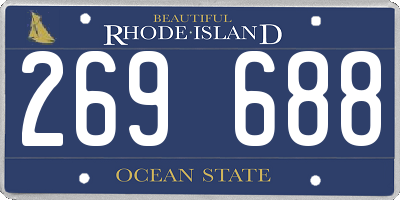 RI license plate 269688