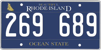 RI license plate 269689