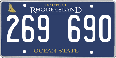 RI license plate 269690
