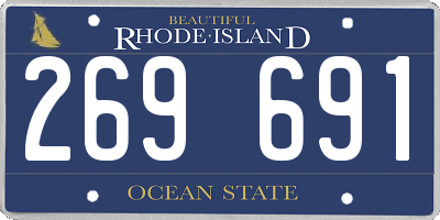 RI license plate 269691