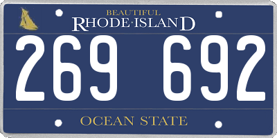 RI license plate 269692