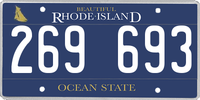 RI license plate 269693