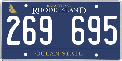 RI license plate 269695