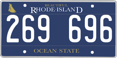 RI license plate 269696
