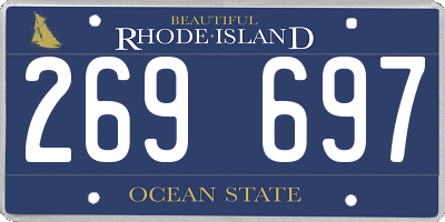 RI license plate 269697