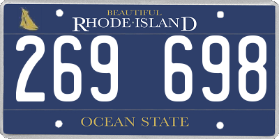 RI license plate 269698