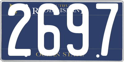 RI license plate 2697