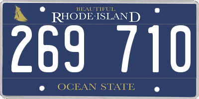 RI license plate 269710