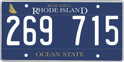 RI license plate 269715