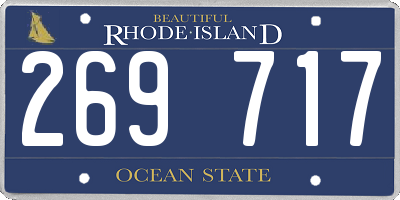 RI license plate 269717