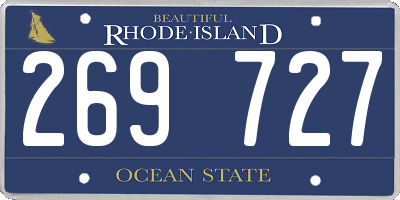 RI license plate 269727