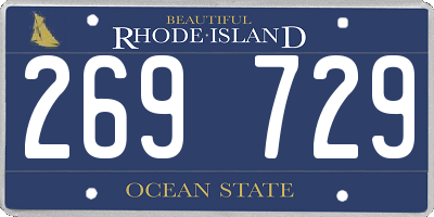 RI license plate 269729