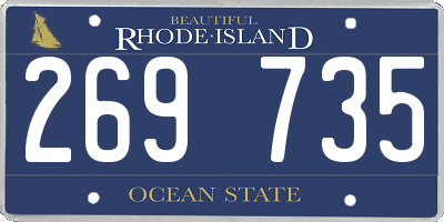 RI license plate 269735