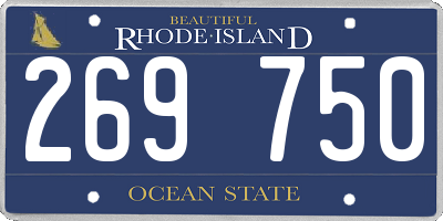 RI license plate 269750