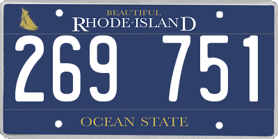 RI license plate 269751