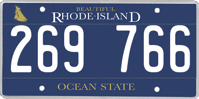 RI license plate 269766