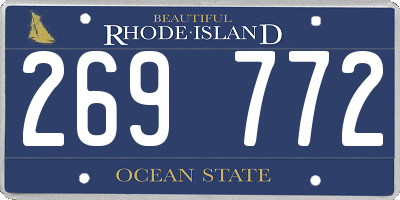 RI license plate 269772