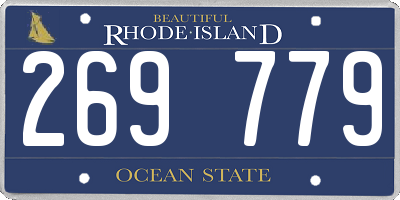 RI license plate 269779