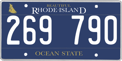 RI license plate 269790