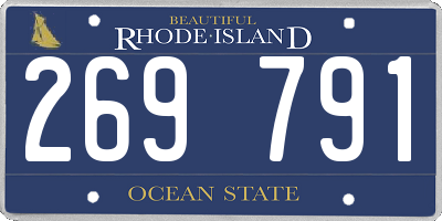 RI license plate 269791