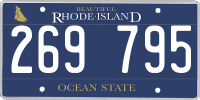 RI license plate 269795