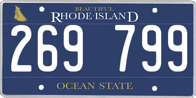RI license plate 269799