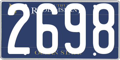 RI license plate 2698