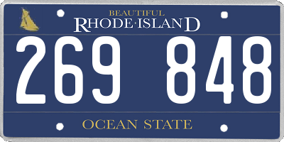 RI license plate 269848
