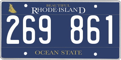 RI license plate 269861