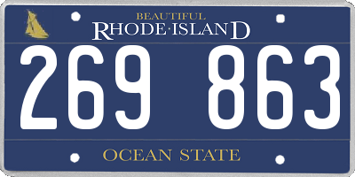 RI license plate 269863