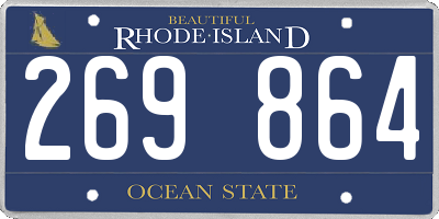 RI license plate 269864