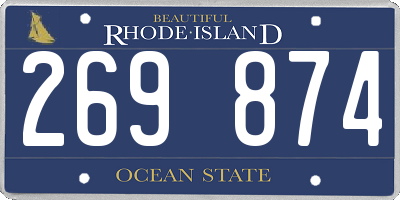 RI license plate 269874