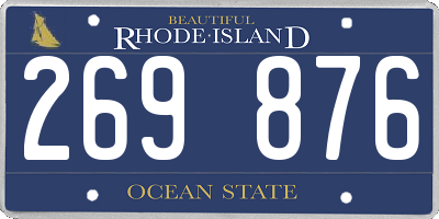 RI license plate 269876