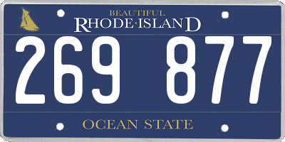 RI license plate 269877