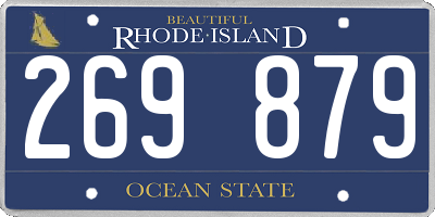 RI license plate 269879