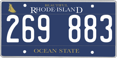 RI license plate 269883
