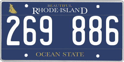 RI license plate 269886