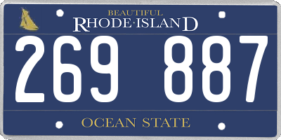 RI license plate 269887