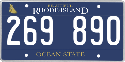 RI license plate 269890