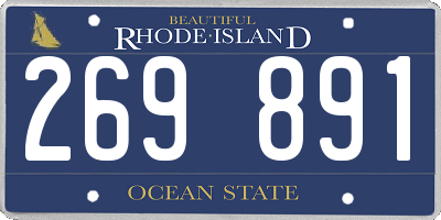 RI license plate 269891
