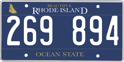 RI license plate 269894