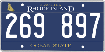 RI license plate 269897