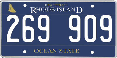 RI license plate 269909