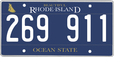 RI license plate 269911