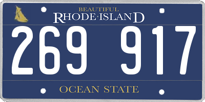 RI license plate 269917