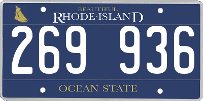 RI license plate 269936